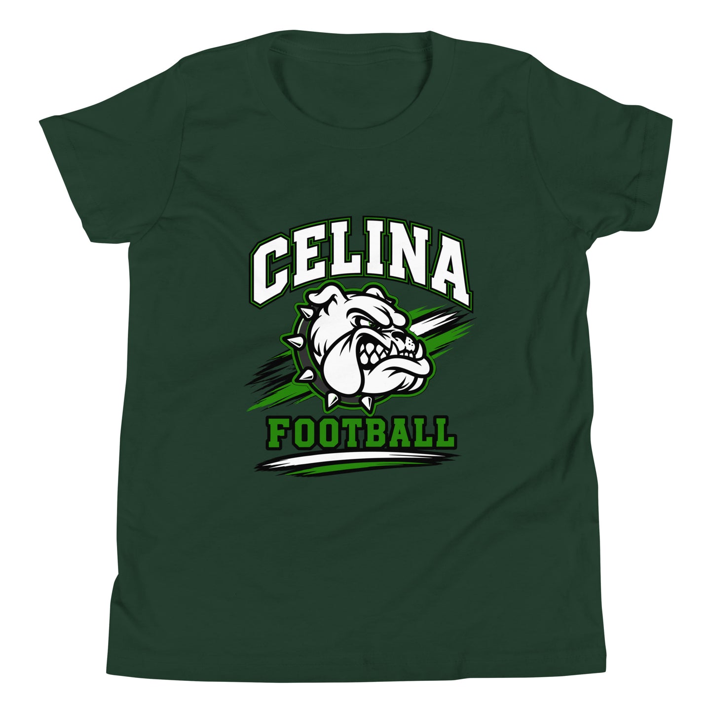 Performance | Youth T-Shirt | Celina Black Football | Emblem Logo