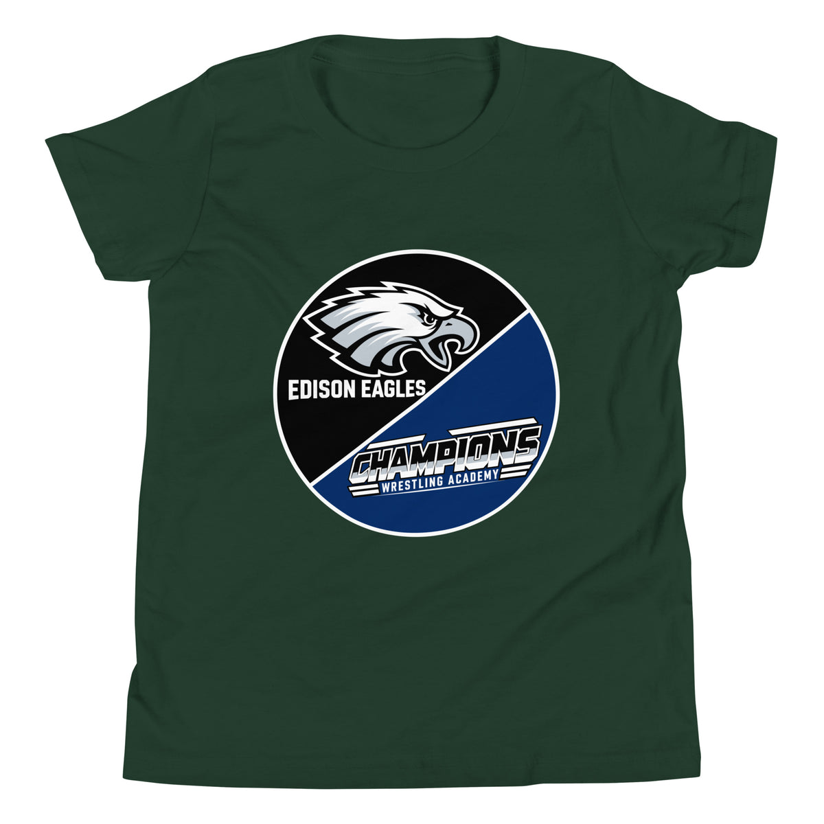 Performance | Youth T-Shirt | Edison Eagles/CWA Wrestling | Badge Logo