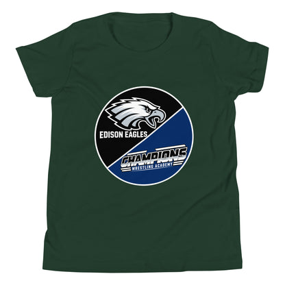Performance | Youth T-Shirt | Edison Eagles/CWA Wrestling | Badge Logo