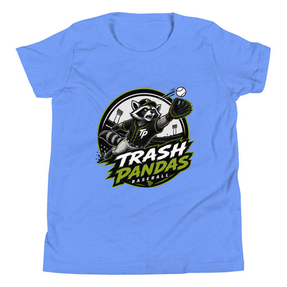 Performance | Youth T-Shirt | Trash Pandas Baseball Organization | Emblem Logo