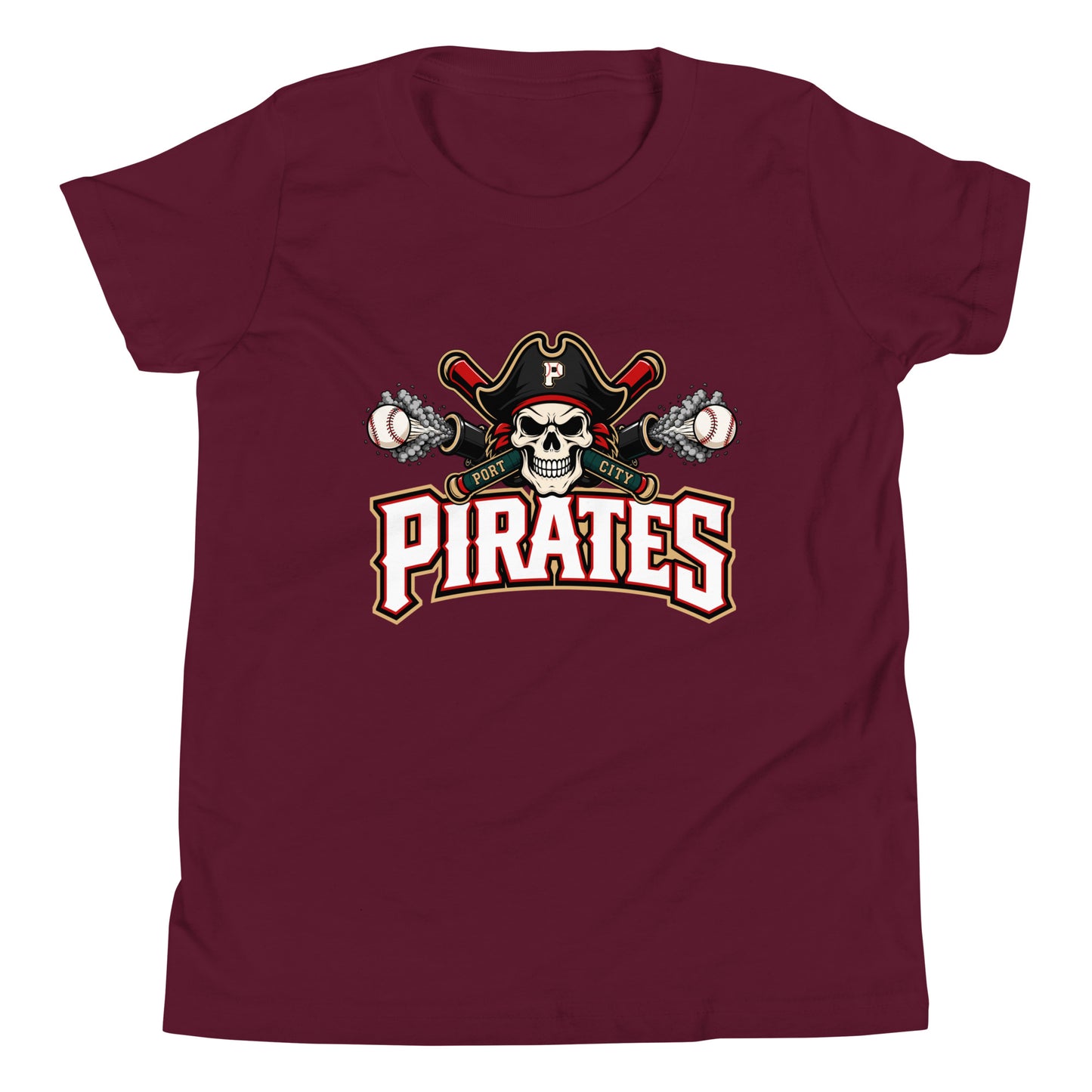 Performance | Youth T-Shirt | Port City Pirates | Cannonball Portside Logo
