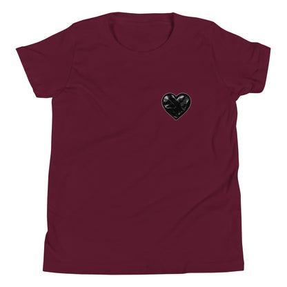 Performance | Youth T-Shirt | Obsidian Heartbeat | Heart Crest Logo