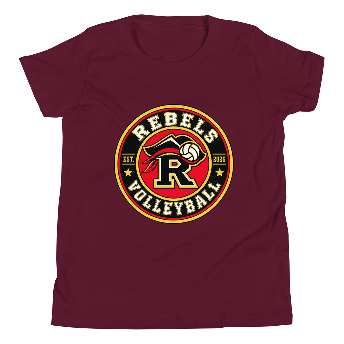 Performance | Youth T-Shirt | Rebels Volleyball Club | Badge Logo