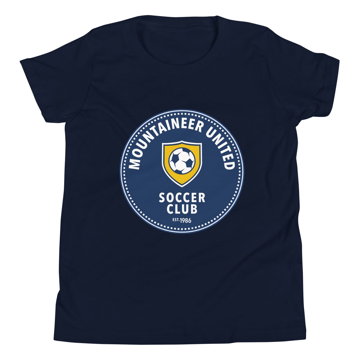 Performance | Youth T-Shirt | Mountaineer United Soccer Club | Badge Logo