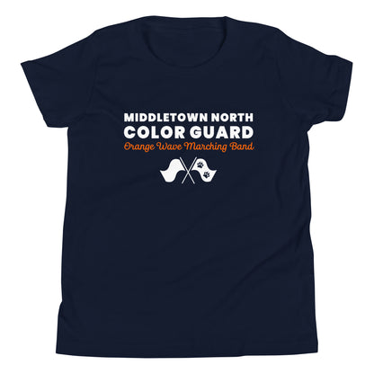 Performance | Youth T-Shirt | Orange Wave Marching Band | Modern Script Logo
