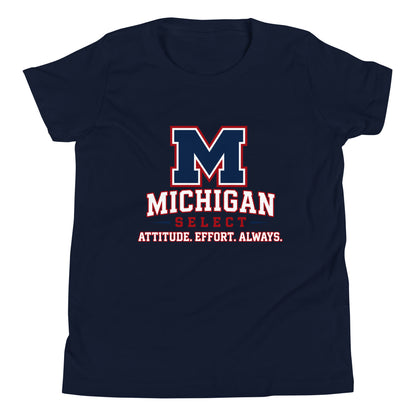 Performance | Youth T-Shirt | Michigan Select Baseball | Crest Logo