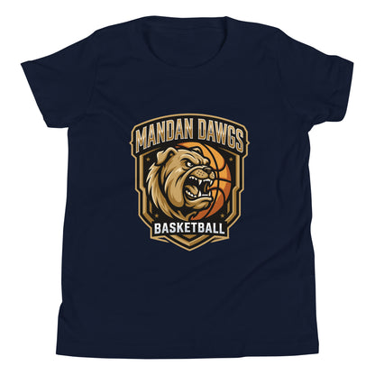 Performance | Youth T-Shirt | Mandan Dawgs Basketball | Shield Logo
