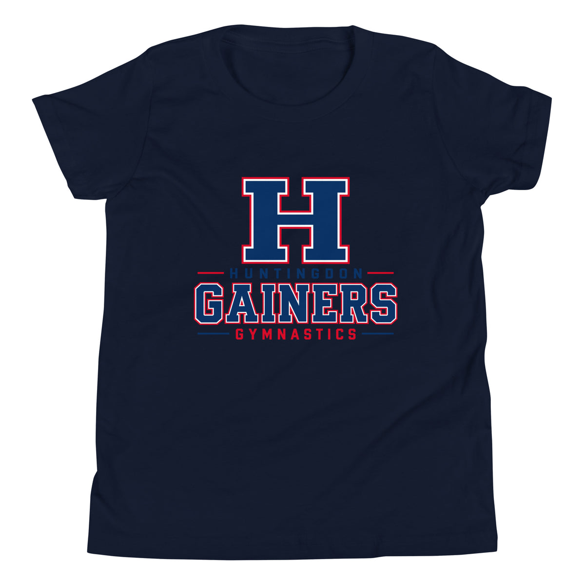 Performance | Youth T-Shirt | HCC Gymnastics | Gainers Emblem Logo