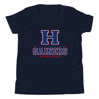 Performance | Youth T-Shirt | HCC Gymnastics | Gainers Emblem Logo