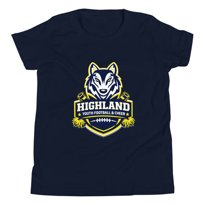 Performance | Youth T-Shirt | Highland youth football and cheer | Emblem Logo