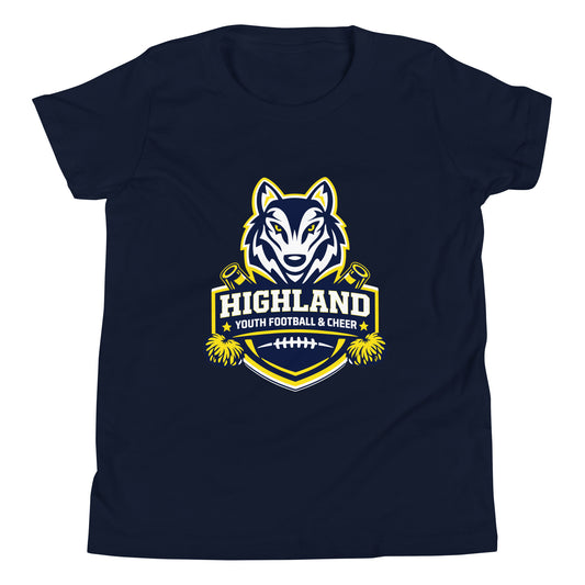 Performance | Youth T-Shirt | Highland youth football and cheer | Emblem Logo