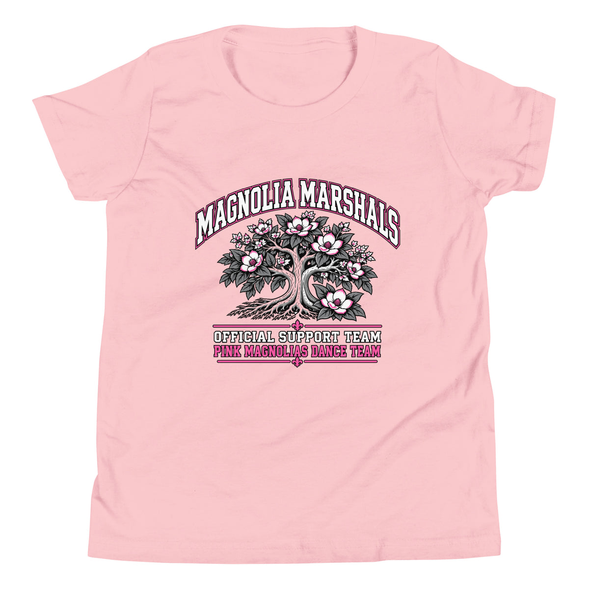 Performance | Youth T-Shirt | Pink Magnolias Dance | Crest Logo