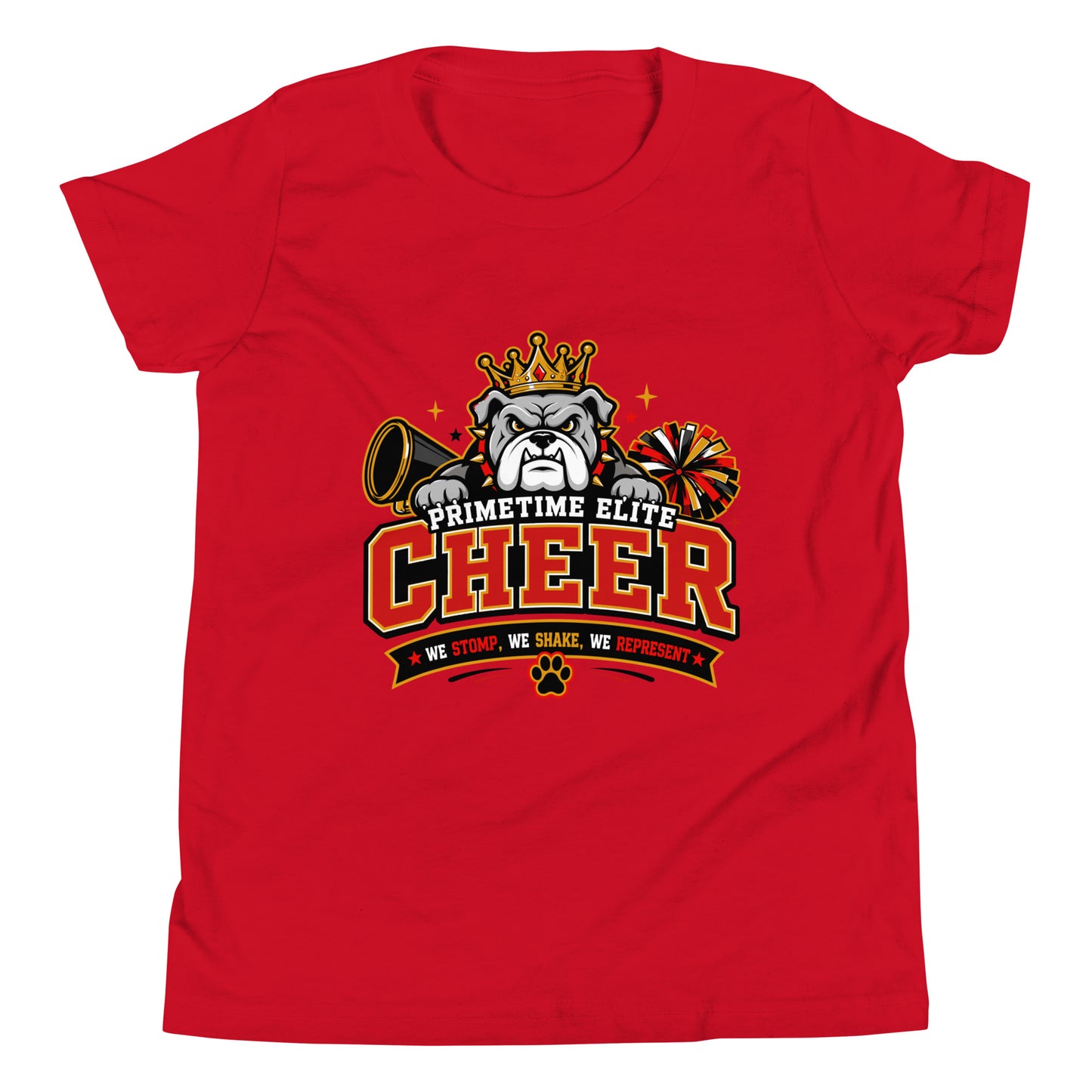 Performance | Youth T-Shirt | PTE Bulldog Cheer | Crest Logo