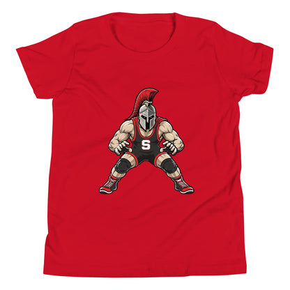 Performance | Youth T-Shirt | Spartan Wrestling Club | Mascot Logo