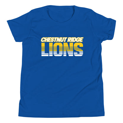Performance | Youth T-Shirt | Chestnut Ridge Lions Football | Script Logo