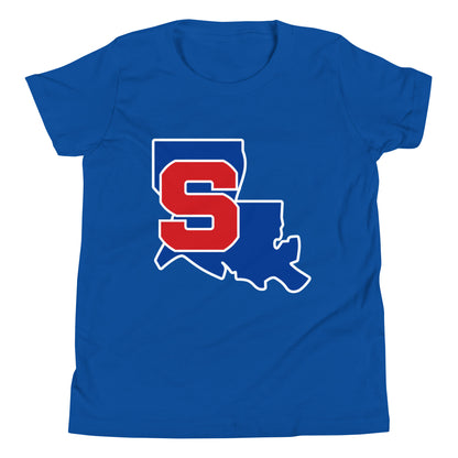 Performance | Youth T-Shirt | Louisiana Slam Baseball | Crest Logo