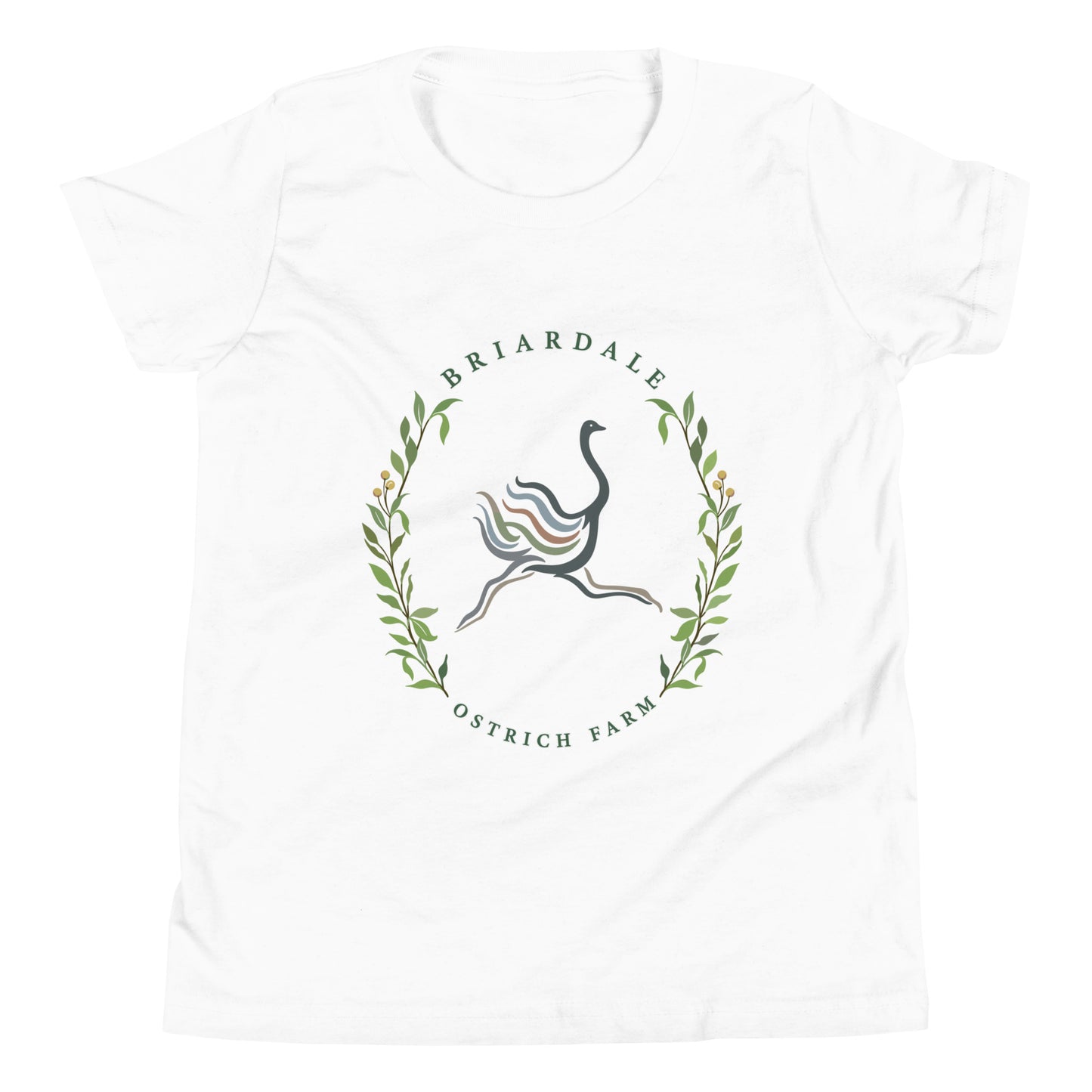 Performance | Youth T-Shirt | Briardale Ostrich Farm | Crest Logo