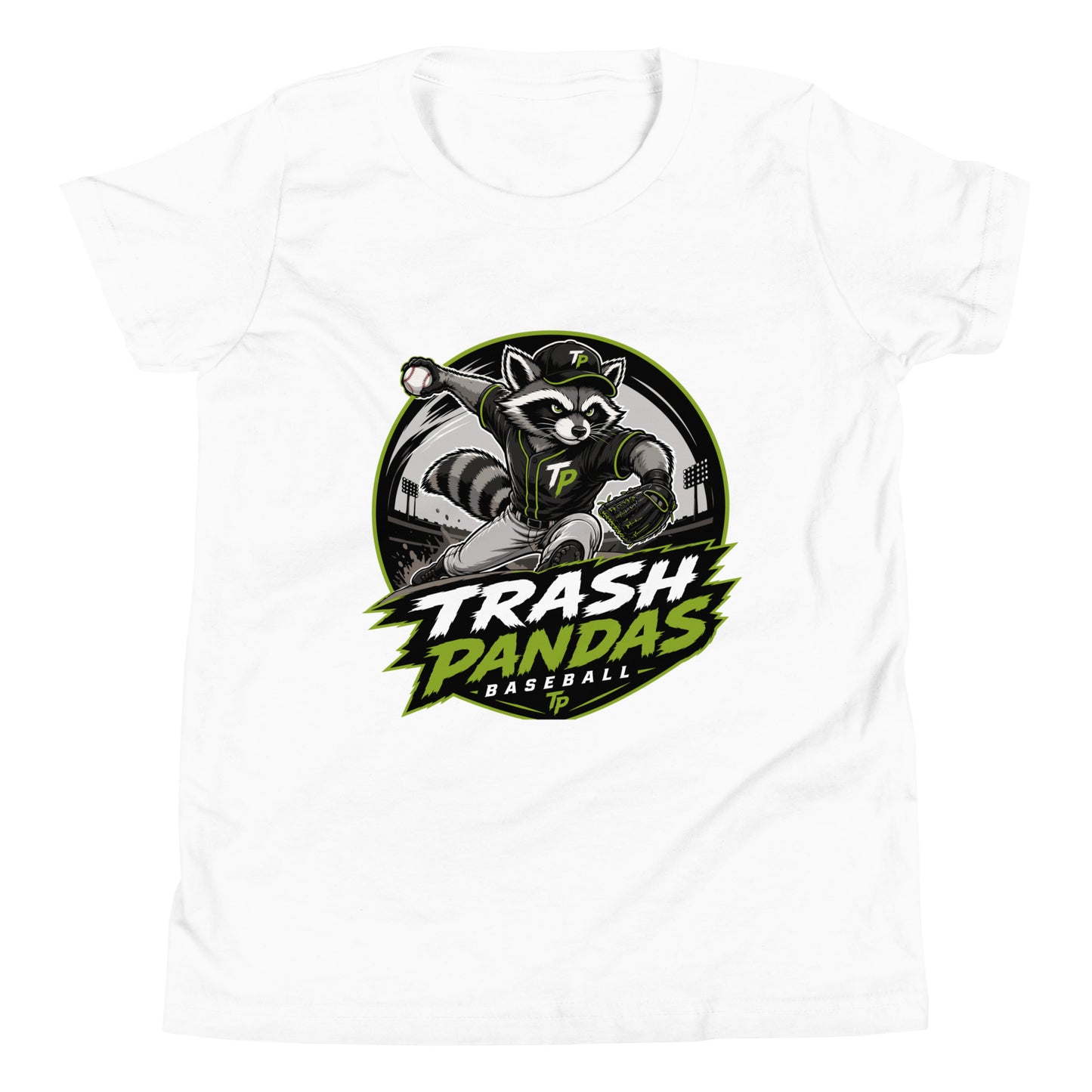 Performance | Youth T-Shirt | Trash Pandas Baseball Organization | Vanguard Logo