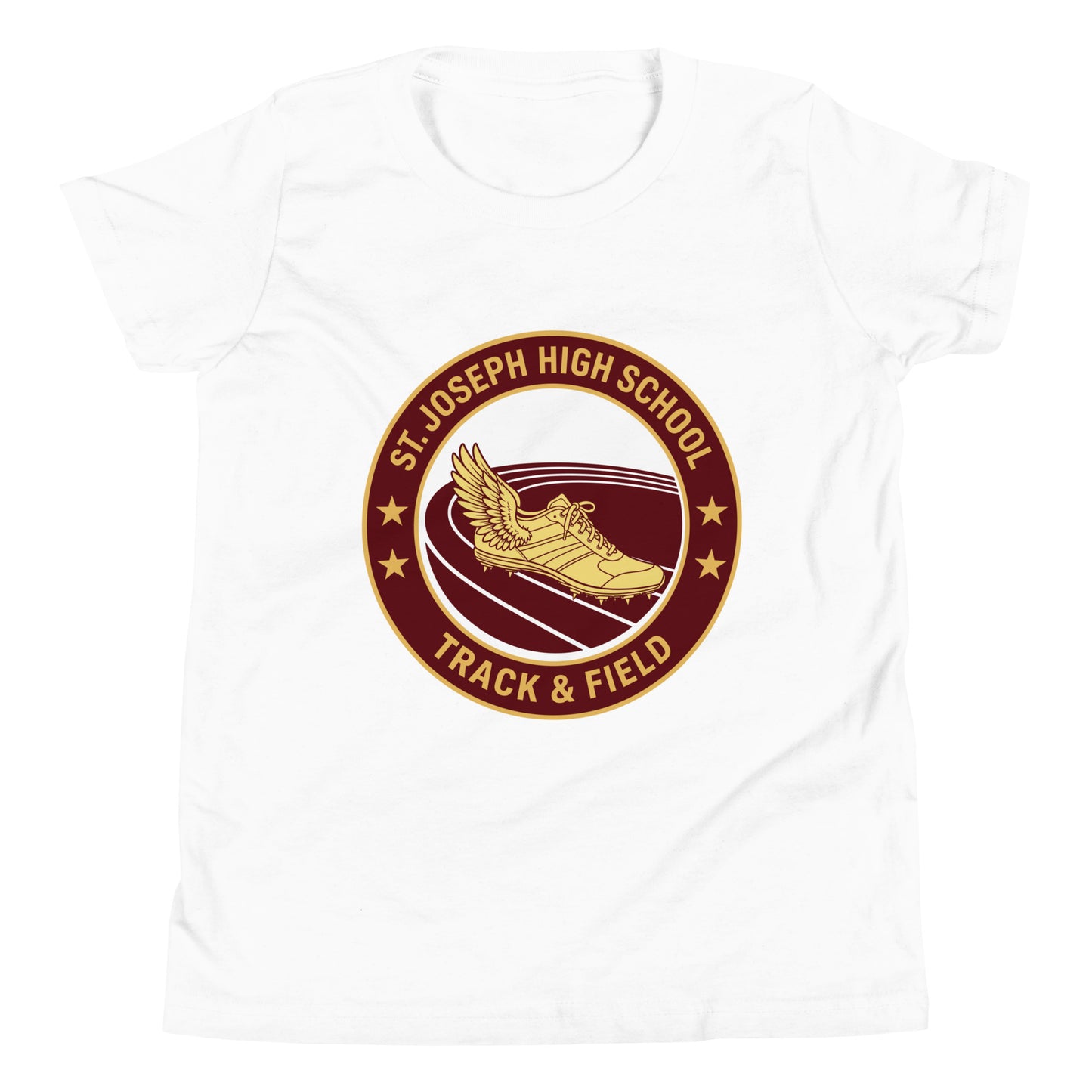 Performance | Youth T-Shirt | St. Joseph High School - Track & Field | Badge Logo