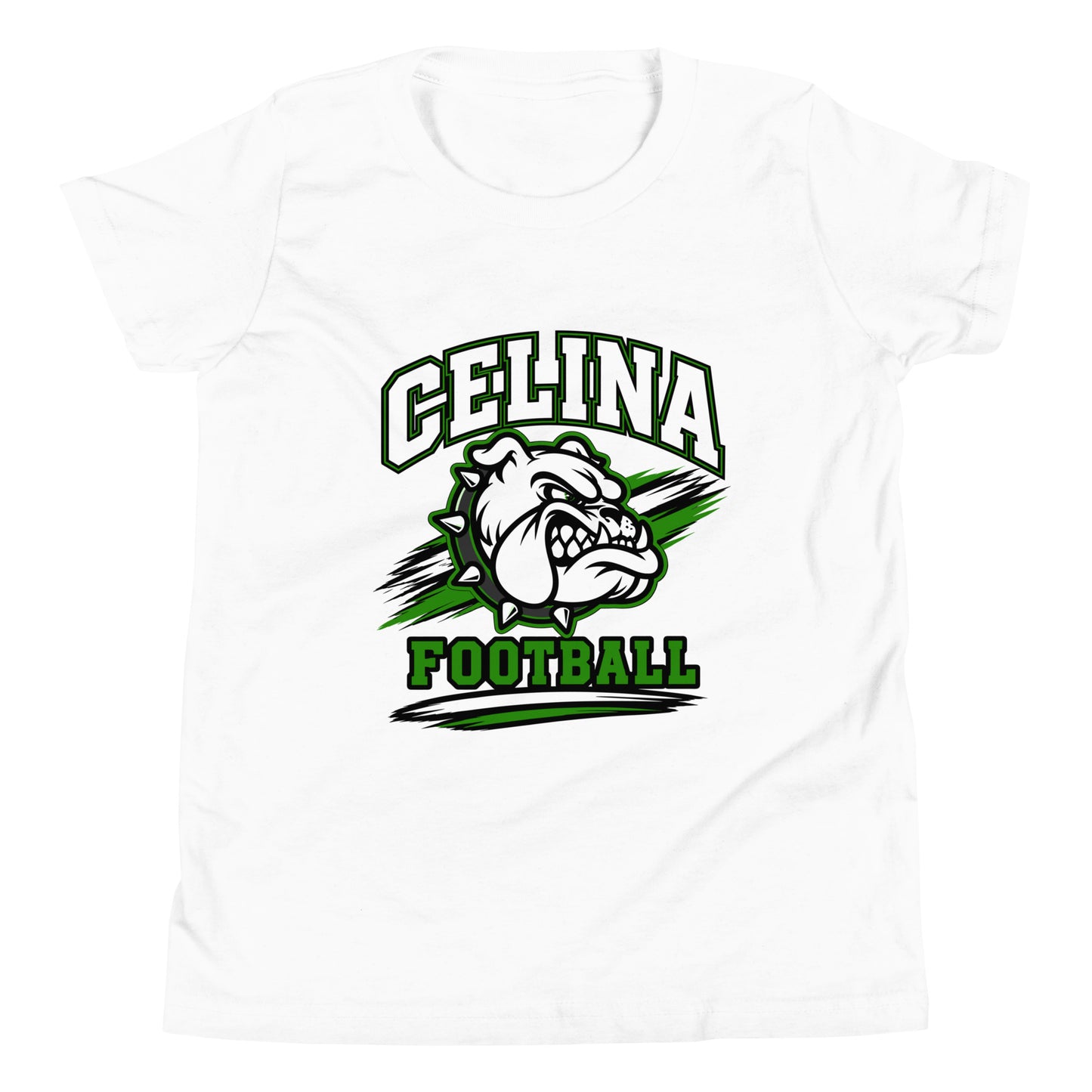 Performance | Youth T-Shirt | Celina Black Football | Emblem Logo