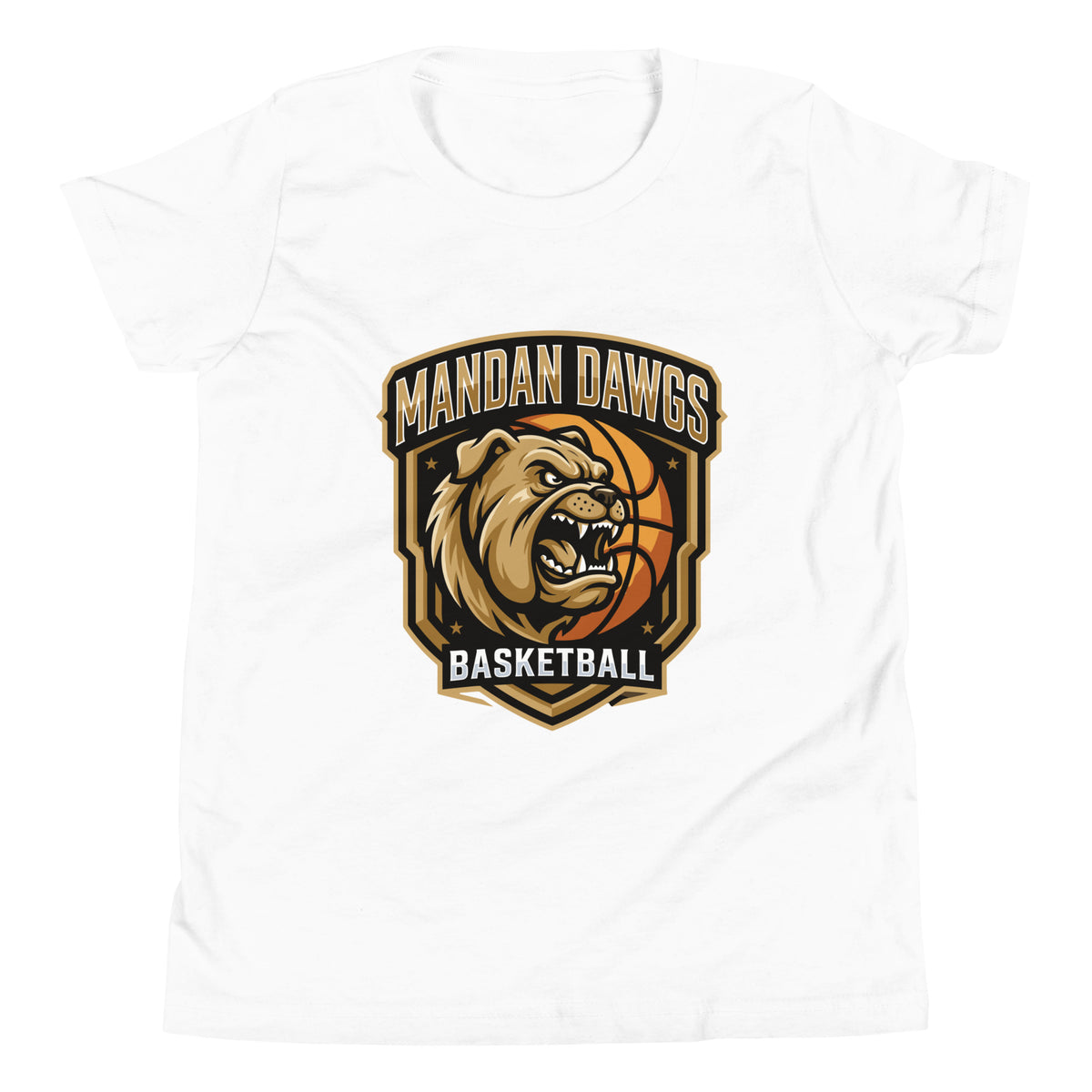 Performance | Youth T-Shirt | Mandan Dawgs Basketball | Shield Logo