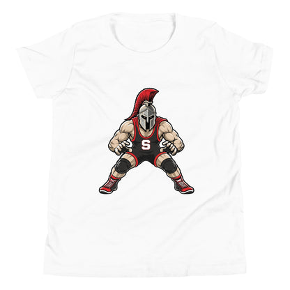 Performance | Youth T-Shirt | Spartan Wrestling Club | Mascot Logo