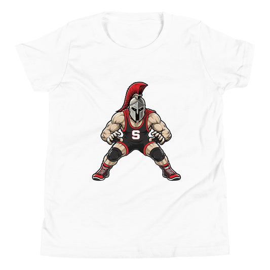 Performance | Youth T-Shirt | Spartan Wrestling Club | Mascot Logo